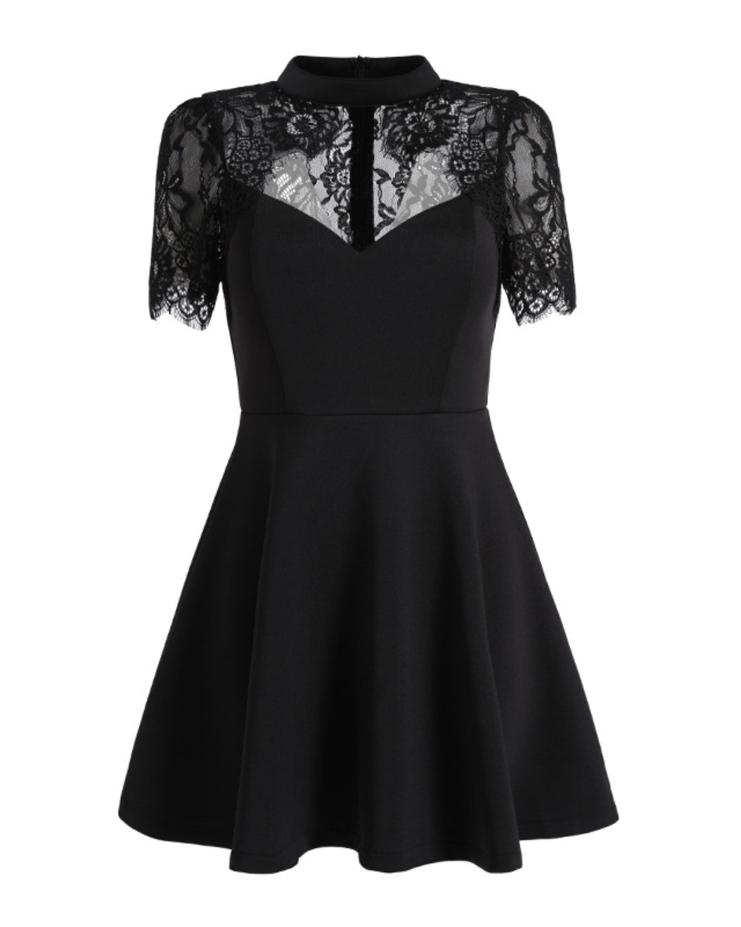 花柄レース フレアミニワンピ【着るだけで “大人の余韻が残る”】