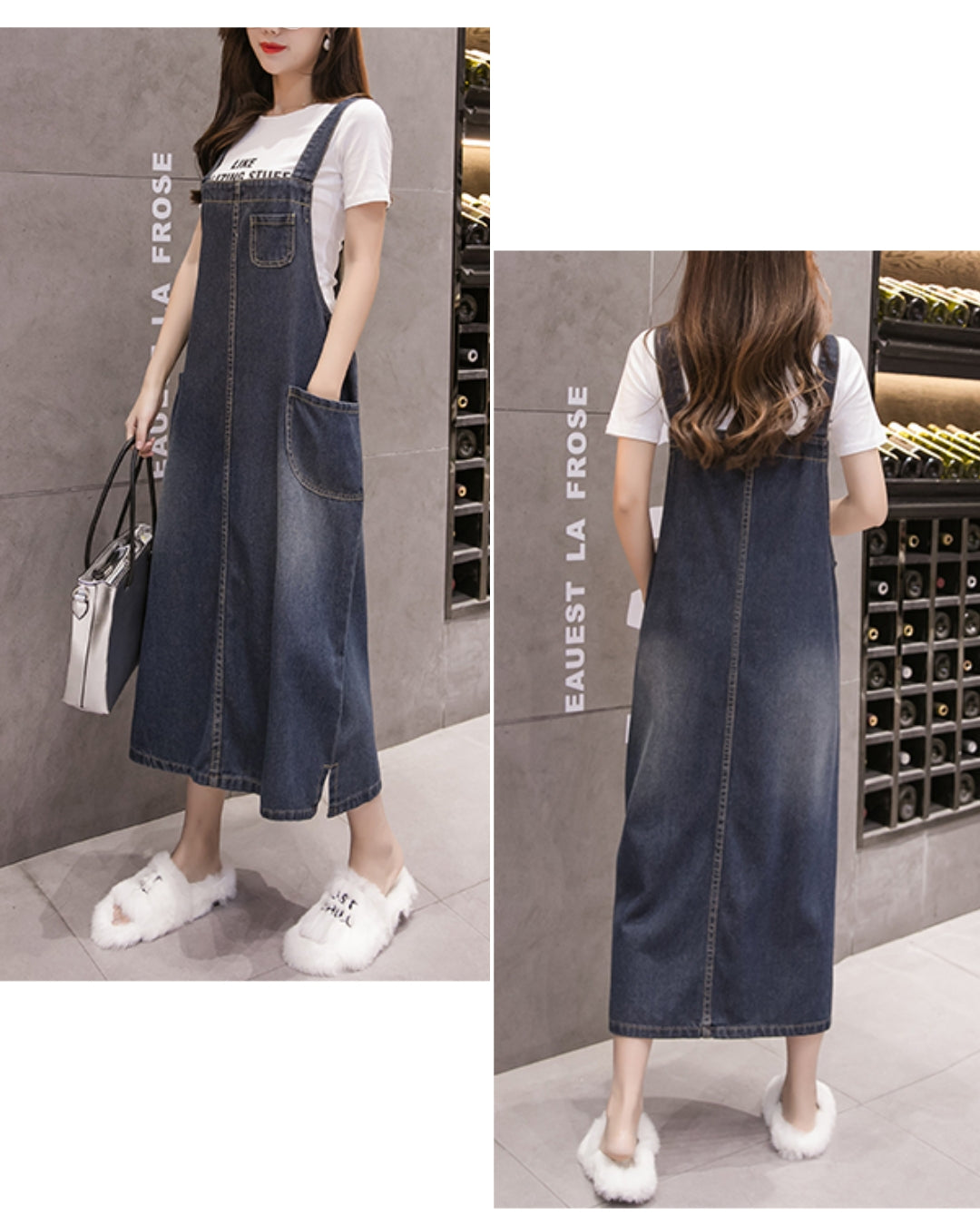 デニムサロペットスカート【抜け感がちょうどいい】