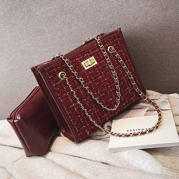 スクエア・チェーンバッグ(大きめサイズ)