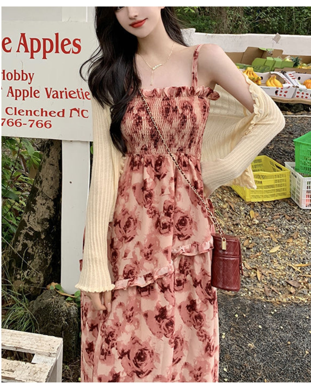 花柄ティアードサマーワンピ【涼やかに華やぐ、夏の主役ワンピ】