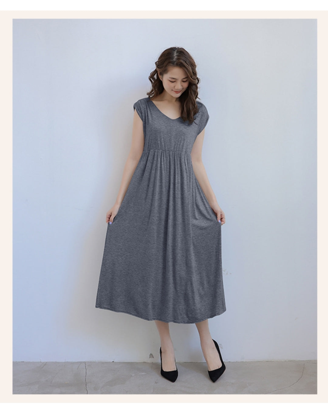 ノースリーブロングワンピース【美シルエットで軽やかな着心地】