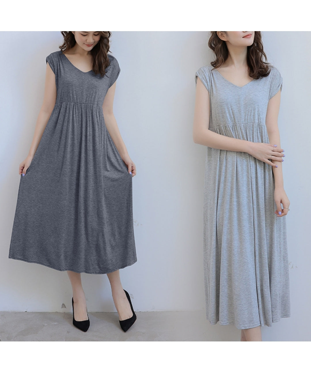 ノースリーブロングワンピース【美シルエットで軽やかな着心地】