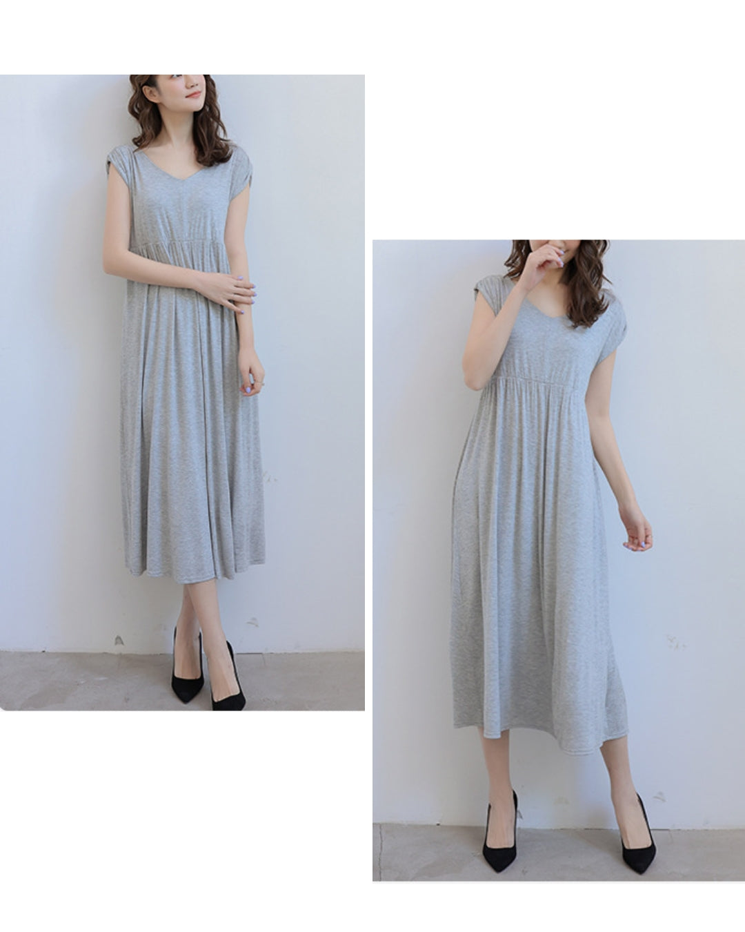 ノースリーブロングワンピース【美シルエットで軽やかな着心地】