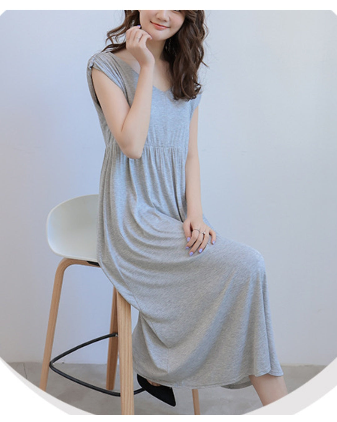 ノースリーブロングワンピース【美シルエットで軽やかな着心地】