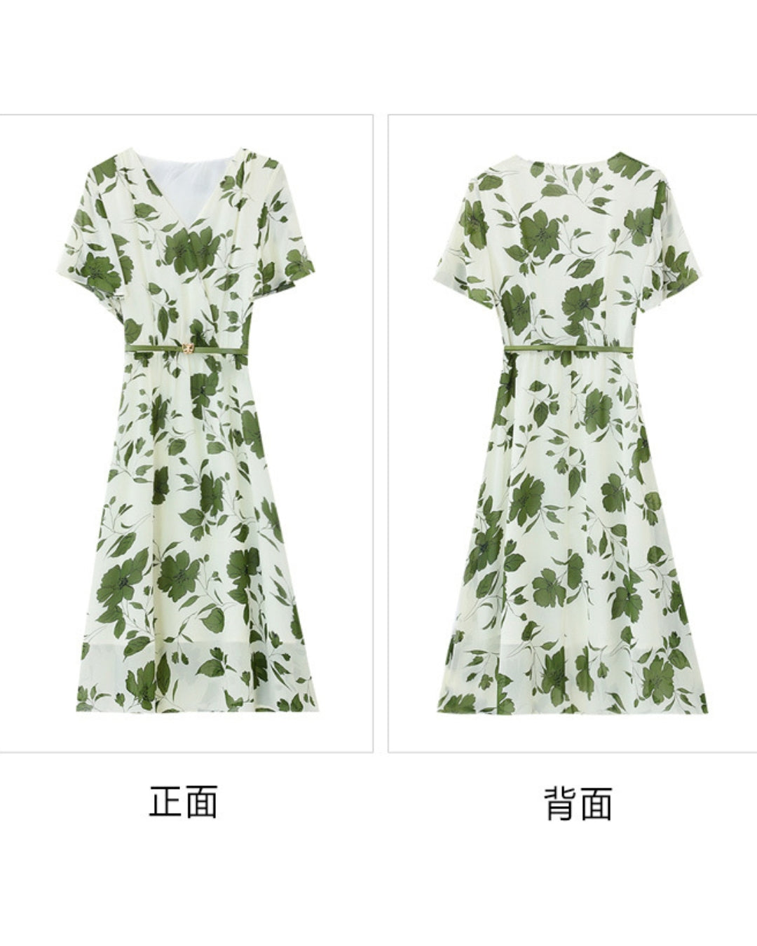 花柄シフォンフレアワンピース【さらっと着るだけで涼しげ上品