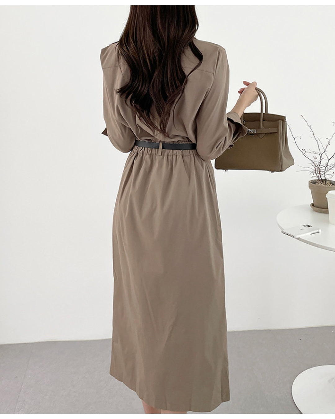 ウエストベルト・シャツワンピース【１枚できちんと見えが叶う実力派】