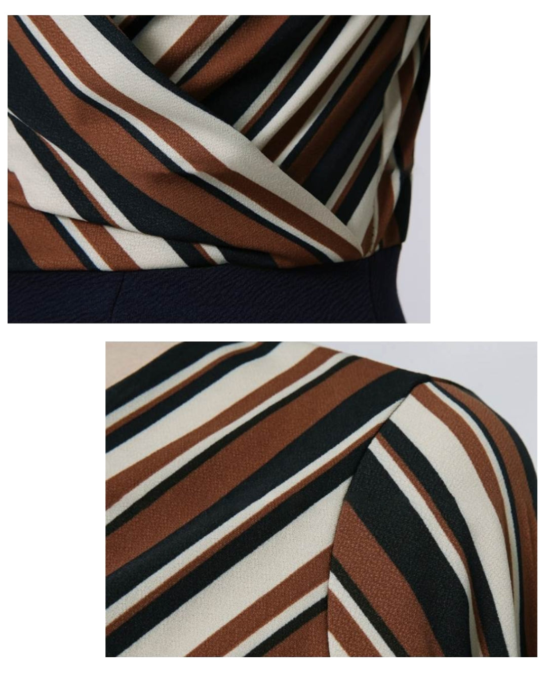 ストライプ・タイトドレス【艶やかラインで魅せる 大人エレガンス】