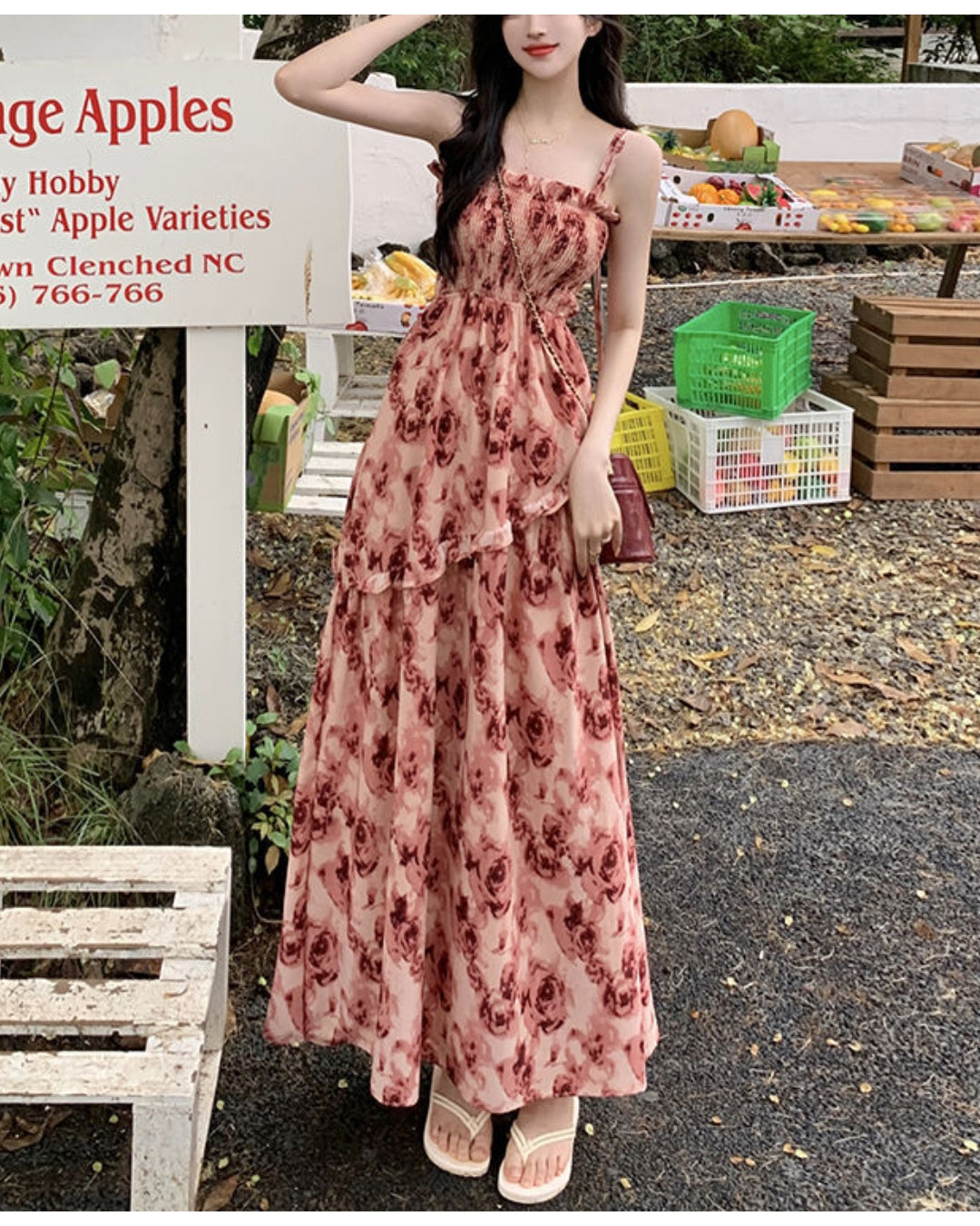 花柄ティアードサマーワンピ【涼やかに華やぐ、夏の主役ワンピ】