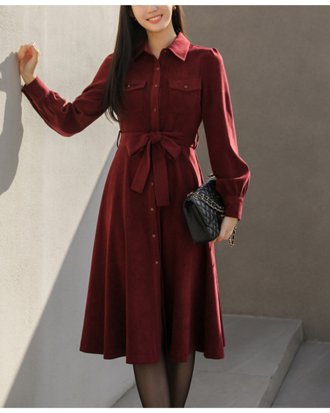 ウエストリボンワンピース【凛とした美しさを纏う】