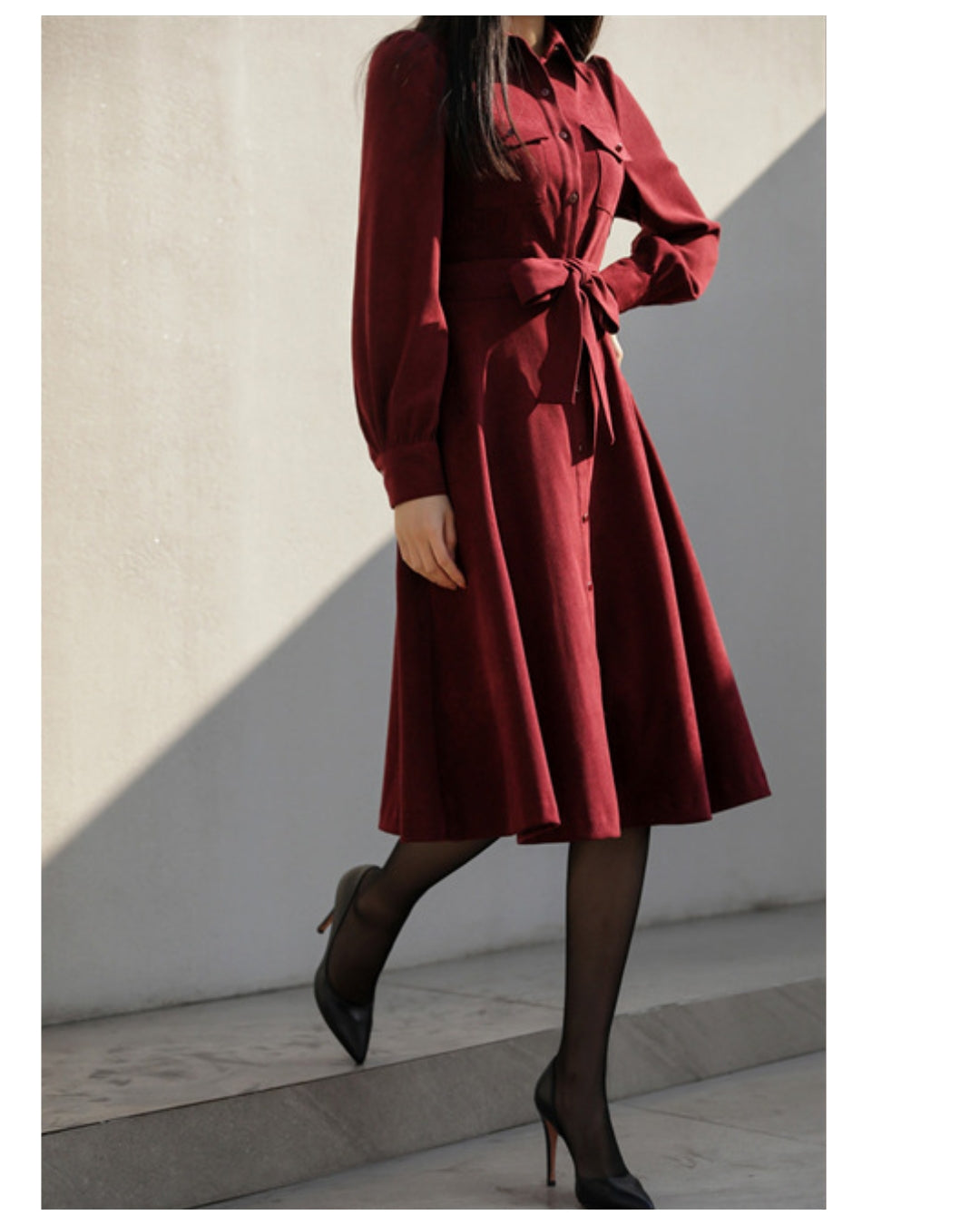 ウエストリボンワンピース【凛とした美しさを纏う】