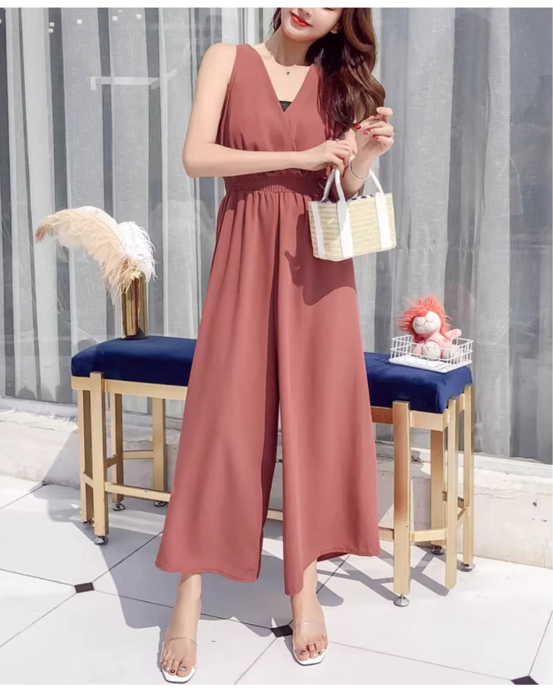 涼感＆ゆる美サロペット【楽なのに、きれいが崩れない】