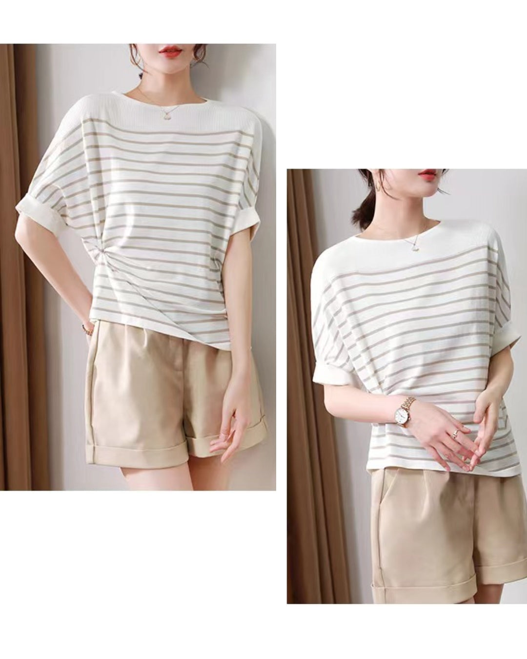 ボーダーニットトップス【一枚で大人のおしゃれ完成】