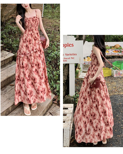 花柄ティアードサマーワンピ【涼やかに華やぐ、夏の主役ワンピ】