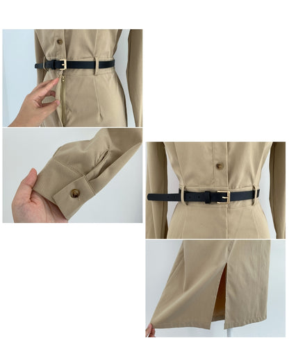 ウエストベルト・シャツワンピース【１枚できちんと見えが叶う実力派】