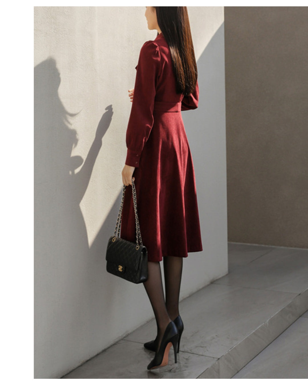 ウエストリボンワンピース【凛とした美しさを纏う】