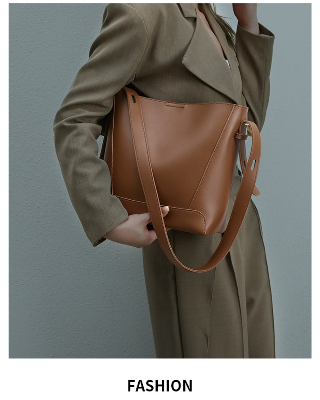 〈ミニマルデザイン〉レザートートバッグ【上質を日常に。持つだけで映える】