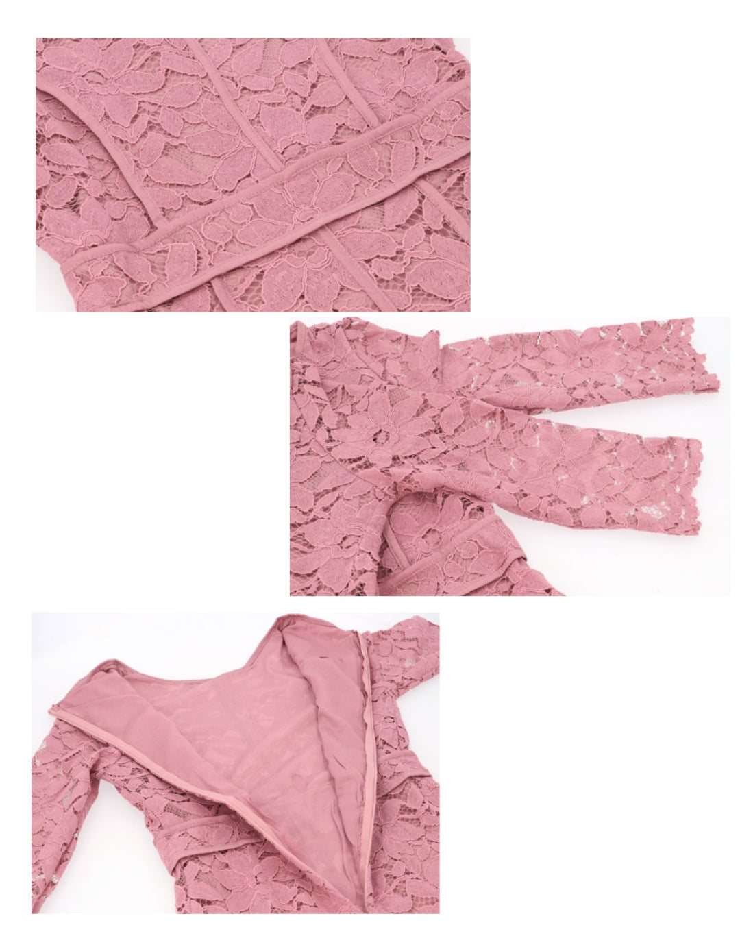 総レースタイトワンピース【繊細なレースに包まれる大人フェミニン】