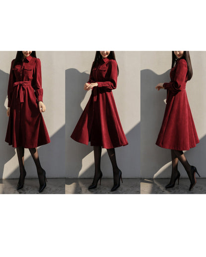 ウエストリボンワンピース【凛とした美しさを纏う】