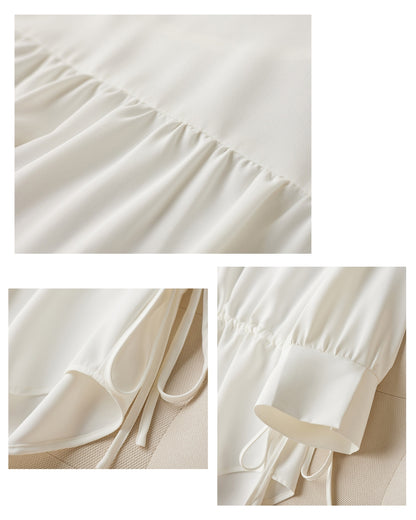 ウエストギャザーブラウス【きれい見えで体型カバーも叶える】