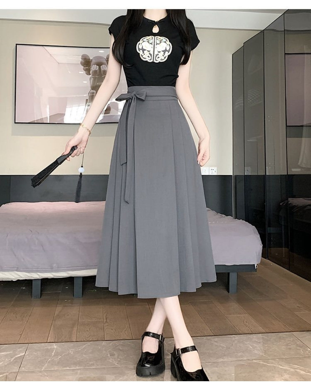 M'S GRACY*ウエストリボンスカート M'S GRACY 2024 Early Autumn Collection | msgracy