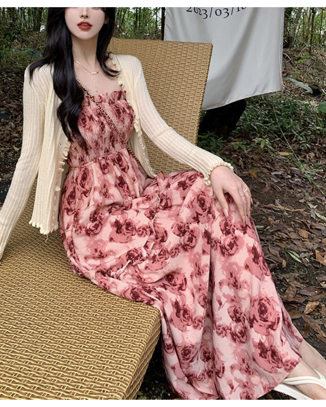 花柄ティアードサマーワンピ【涼やかに華やぐ、夏の主役ワンピ