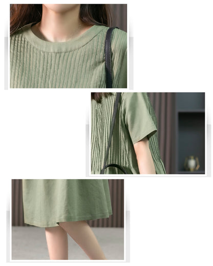ピンタックフレアワンピース【ゆるっとラクして、ちゃんと上品】