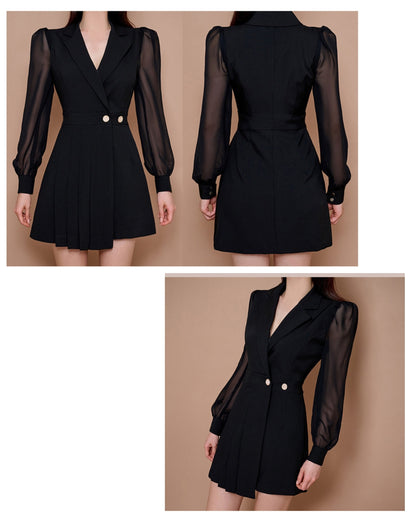 ジャケットミニドレス【艶めく品格で魅了する大人ラグジュアリー】