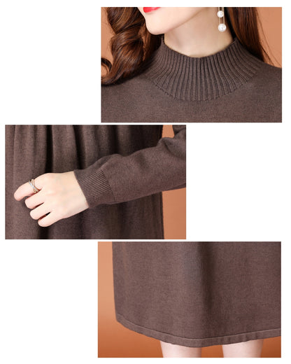 ハイネックニットワンピース【柔らかな温もりをまとう】