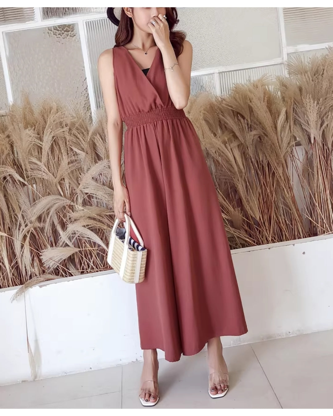 涼感＆ゆる美サロペット【楽なのに、きれいが崩れない】