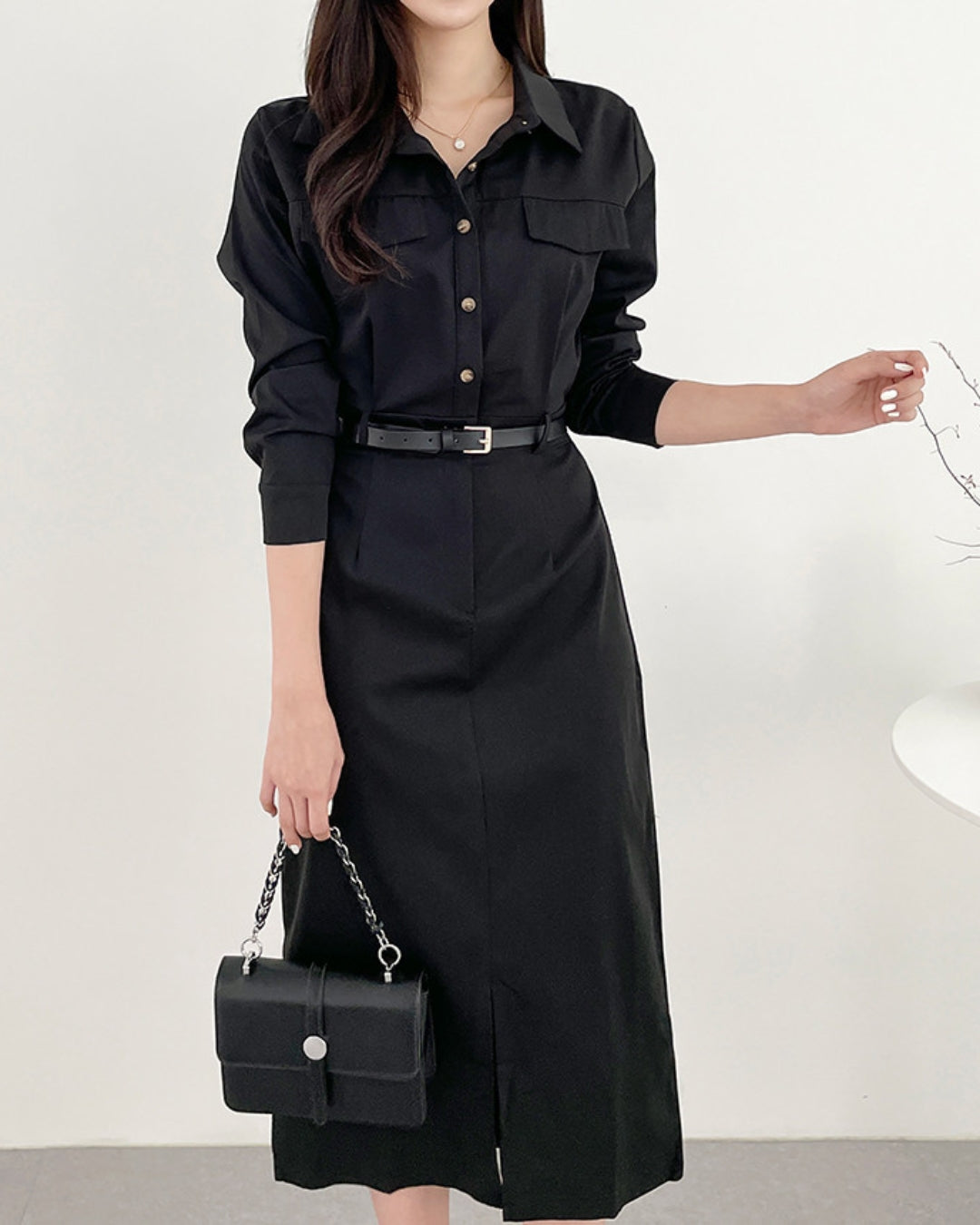 ウエストベルト・シャツワンピース【１枚できちんと見えが叶う実力派】