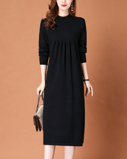 ハイネックニットワンピース【柔らかな温もりをまとう】