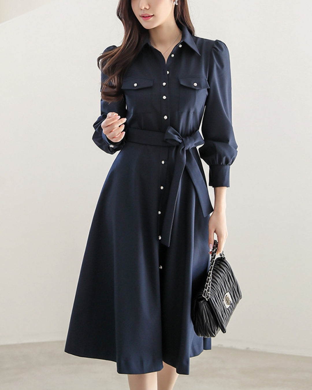 ウエストリボンワンピース【凛とした美しさを纏う】