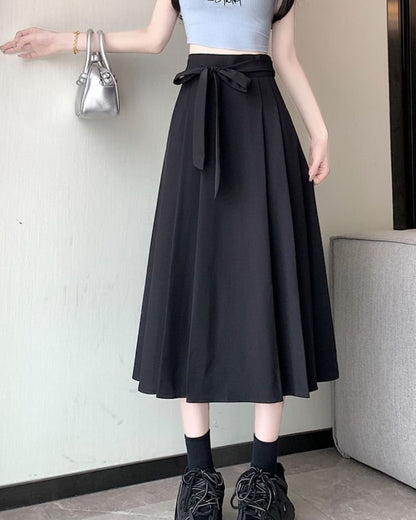 ウエストリボンスカート【リボンで魅せる華やぎ】