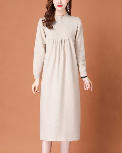 ハイネックニットワンピース【柔らかな温もりをまとう】