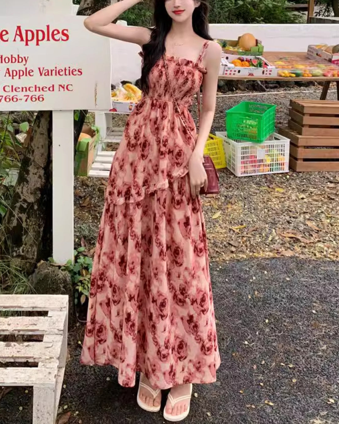 花柄ティアードサマーワンピ【涼やかに華やぐ、夏の主役ワンピ】