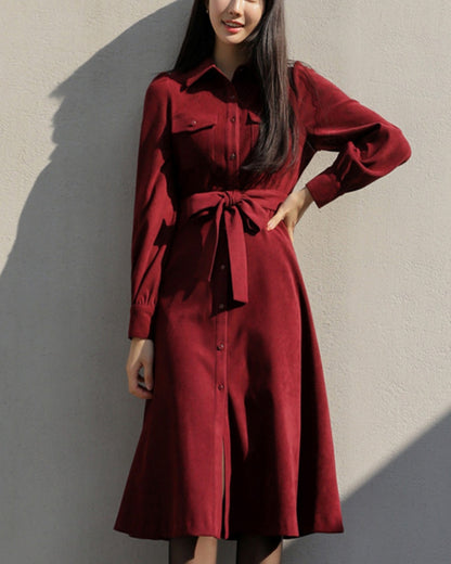 ウエストリボンワンピース【凛とした美しさを纏う】