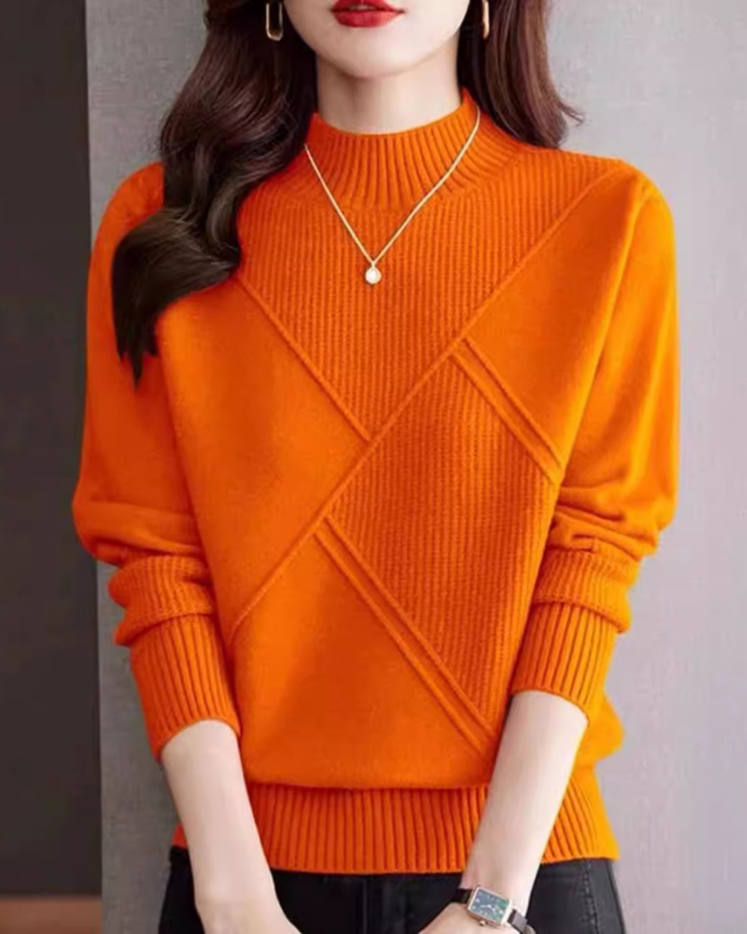 立体編みハイネックセーター【軽やかなのにしっかり暖かい】 – PORCO CASA