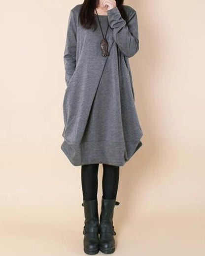 ゆる美チュニックワンピース【楽なのに、きれいが崩れない】