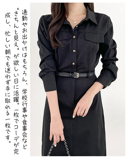 ウエストベルト・シャツワンピース【１枚できちんと見えが叶う実力派】