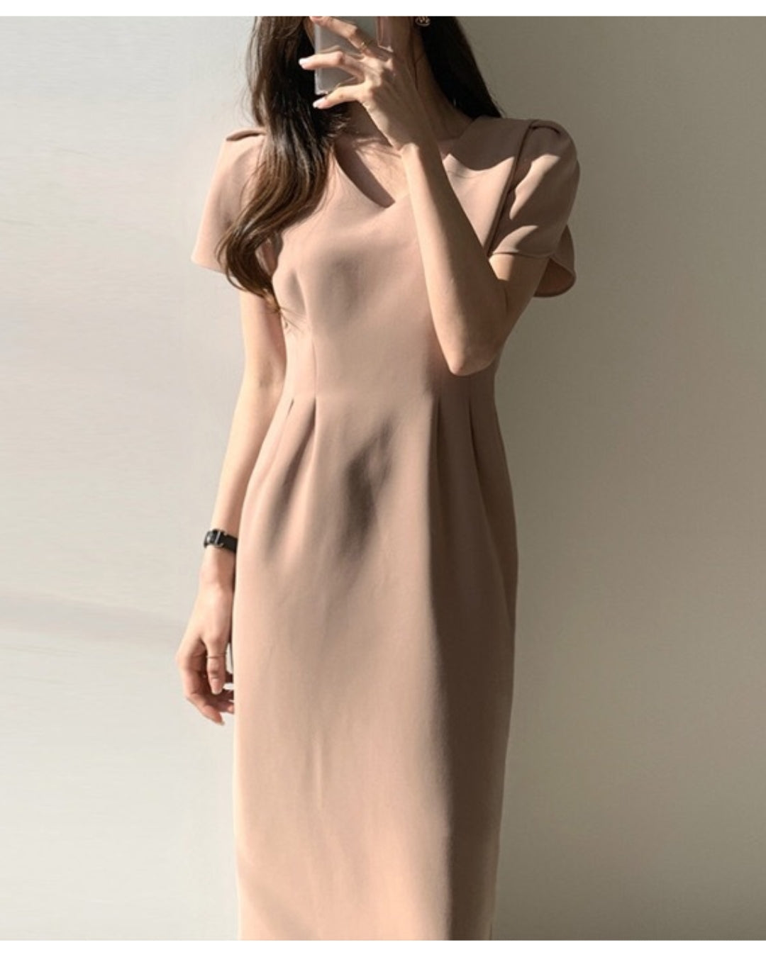 ハイウエストタイトワンピース【着るだけで品よく整う美シルエット】