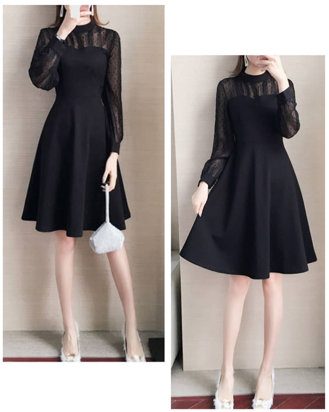 シアースリーブフレアドレス【ミニマルな中に宿る、甘さと色気】