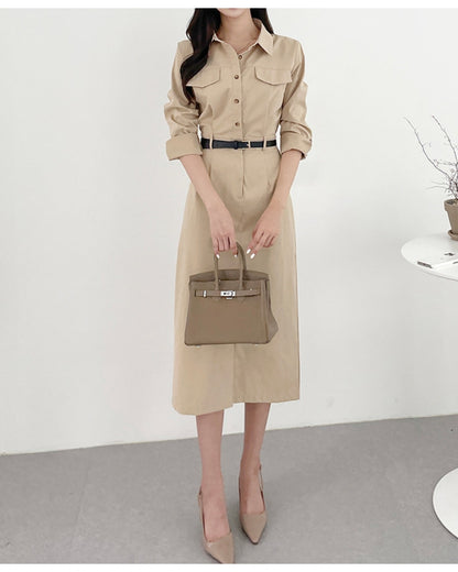ウエストベルト・シャツワンピース【１枚できちんと見えが叶う実力派】