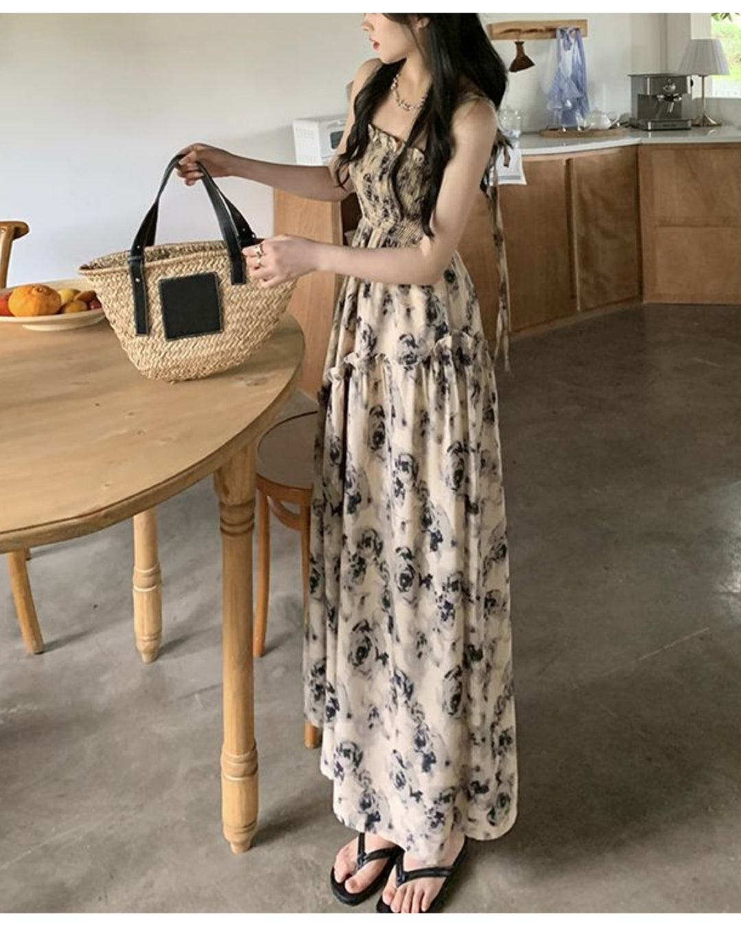 花柄ティアードサマーワンピ【涼やかに華やぐ、夏の主役ワンピ】