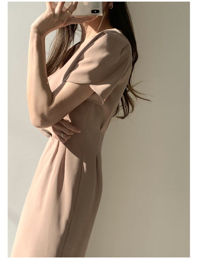 ハイウエストタイトワンピース【着るだけで品よく整う美シルエット】