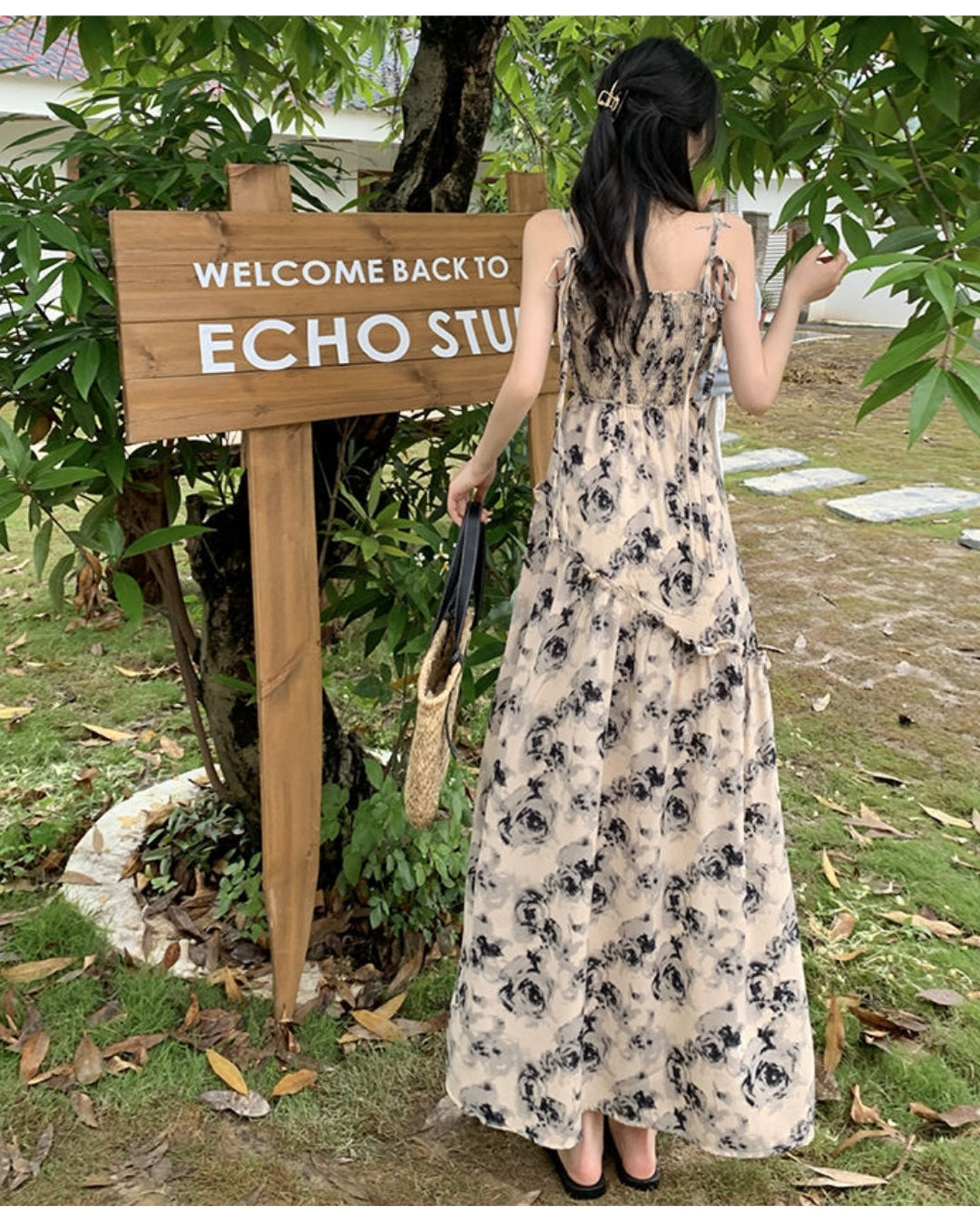 花柄ティアードサマーワンピ【涼やかに華やぐ、夏の主役ワンピ】