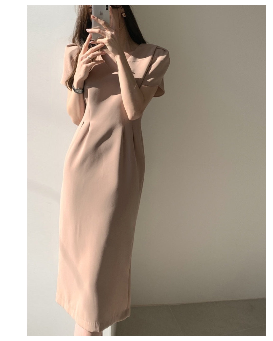 ハイウエストタイトワンピース【着るだけで品よく整う美シルエット】