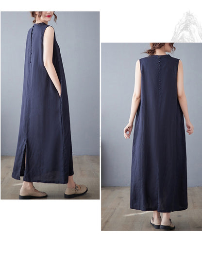夏映えナチュラルロングワンピ【涼しく軽やか、それでいて品よく】