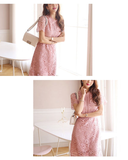 花柄総レースワンピース【着るだけで “やさしく華やぐ”】