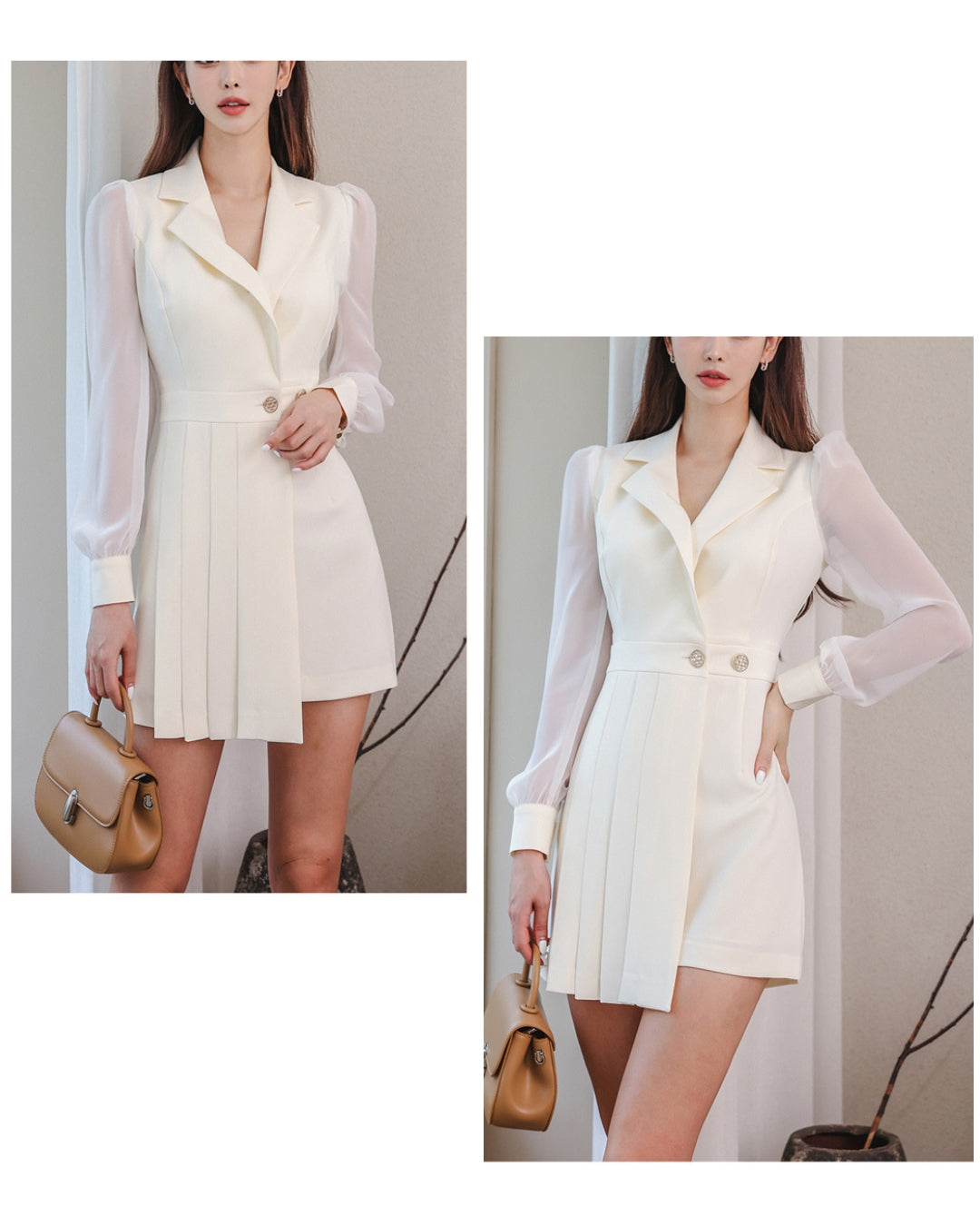 ジャケットミニドレス【艶めく品格で魅了する大人ラグジュアリー】