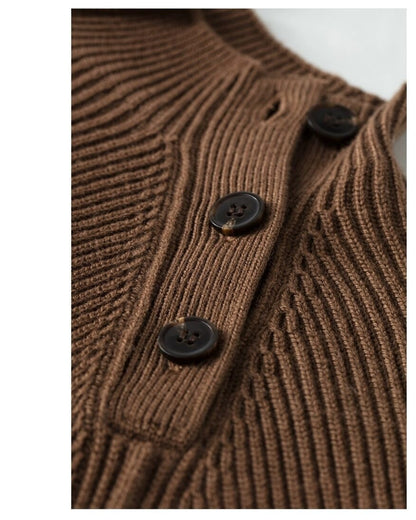 ショルダーボタンニット【ふんわり優しい肌触り】